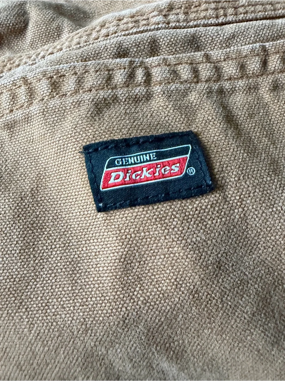 Dickies Men’s Duck Canvas Carpenter Pants Brown Tan Workwear 36 x 32 100% Cotton